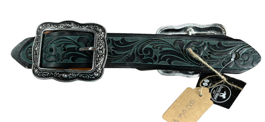 Correa hebilla grande verde